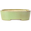 Oval green bonsai pot by Koyou - 182 x 144 x 55 mm