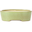 Oval green bonsai pot by Koyou - 182 x 144 x 55 mm