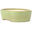 Oval green bonsai pot by Koyou - 182 x 144 x 55 mm