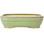 Rectangular green bonsai pot by Koyou - 178 x 135 x 47 mm