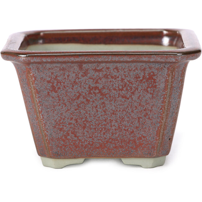 Pot à bonsaï carré brun rouge par Tosui - 110 x 110 x 70 mm
