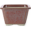 Pot à bonsaï carré brun rouge par Tosui - 110 x 110 x 70 mm