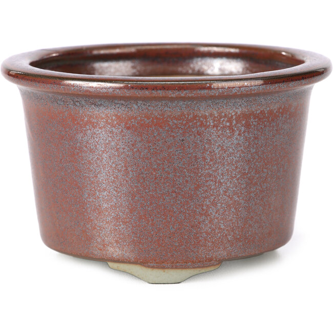 Pot à bonsaï rond rouge par Tosui - 113 x 113 x 72 mm