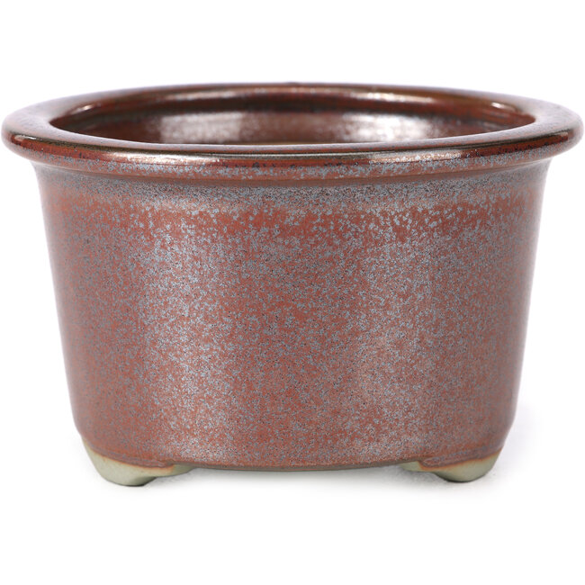 Pot à bonsaï rond rouge par Tosui - 113 x 113 x 72 mm