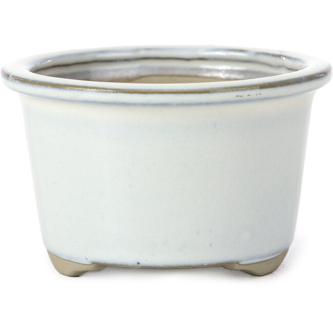 Pot à bonsaï rond blanc par Tosui - 113 x 113 x 72 mm