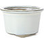 Round white bonsai pot by Tosui - 113 x 113 x 72 mm