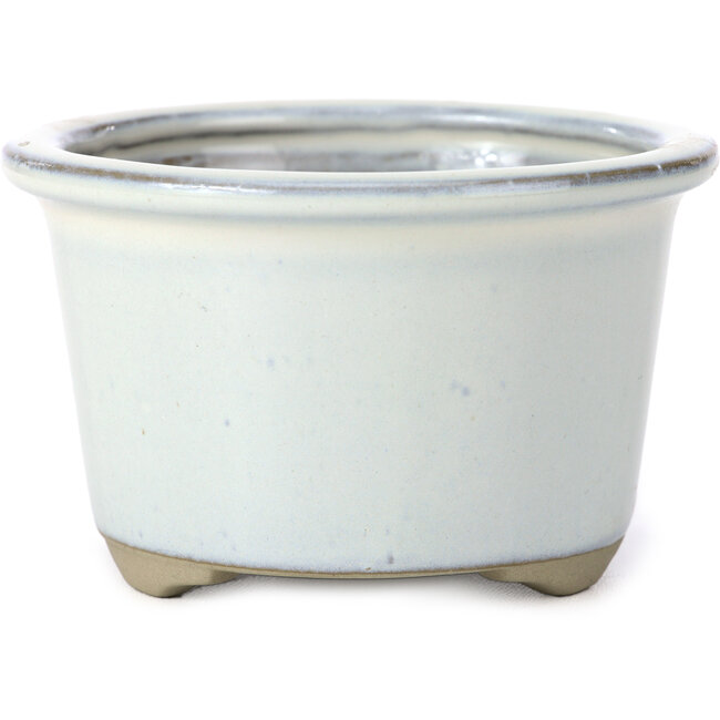 Pot à bonsaï rond blanc par Tosui - 113 x 113 x 72 mm