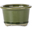 Round green bonsai pot by Tosui - 113 x 113 x 72 mm