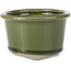 Round green bonsai pot by Tosui - 113 x 113 x 72 mm