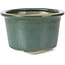 Round ocean green bonsai pot by Tosui - 113 x 113 x 72 mm