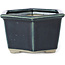 Pot à bonsaï hexagonal bleu par Tosui - 125 x 106 x 68 mm