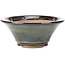 Ronde groene bonsai pot van Koishiwara - 152 x 152 x 62 mm