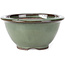 Ronde groene bonsai pot van Koishiwara - 112 x 112 x 56 mm