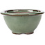 Ronde groene bonsai pot van Koishiwara - 112 x 112 x 56 mm