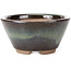 Ronde groene bonsai pot van Koishiwara - 103 x 130 x 50 mm