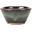 Ronde groene bonsai pot van Koishiwara - 103 x 130 x 50 mm