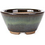 Ronde groene bonsai pot van Koishiwara - 103 x 130 x 50 mm