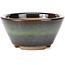 Ronde groene bonsai pot van Koishiwara - 103 x 130 x 50 mm