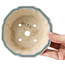 Pot à bonsaï octogonal en forme de lotus bleu - 135 x 135 x 50 mm