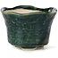 Round green bonsai pot - 80 x 80 x 55 mm