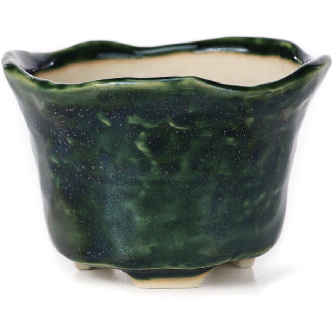 Ronde groene bonsaipot - 80 x 80 x 55 mm