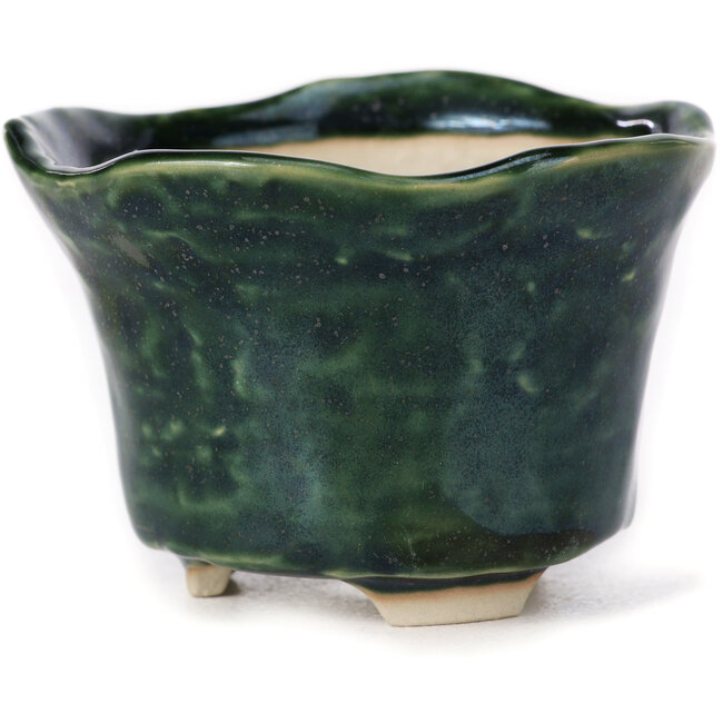 Ronde groene bonsaipot - 80 x 80 x 55 mm