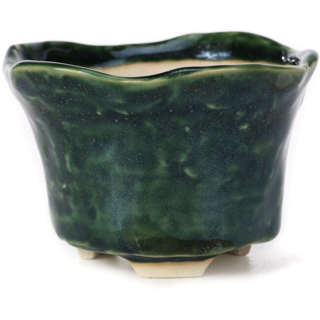 Ronde groene bonsaipot - 80 x 80 x 55 mm