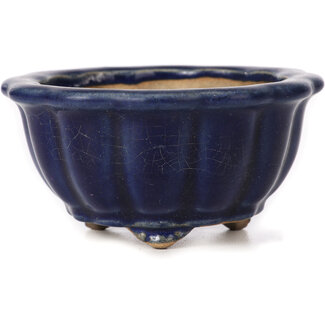 Chinese bonsai pots Pot bleu en forme de lotus octogonal de 105 mm en provenance de Chine
