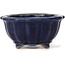 Octagonal lotus shape blue bonsai pot - 105 x 105 x 55 mm