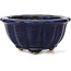 Octagonal lotus shape blue bonsai pot - 105 x 105 x 55 mm