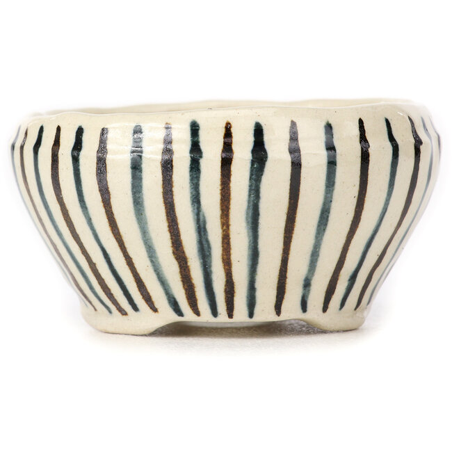 Pot à bonsaï rond multicolore blanc par Bonsai - 75 x 75 x 40 mm