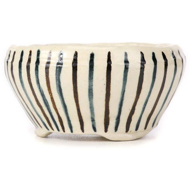 Pot à bonsaï rond multicolore blanc par Bonsai - 75 x 75 x 40 mm