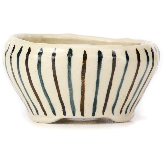 Round white multicolor bonsai pot by Bonsai - 75 x 75 x 40 mm