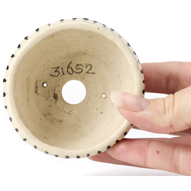 Pot à bonsaï rond multicolore blanc par Bonsai - 75 x 75 x 40 mm