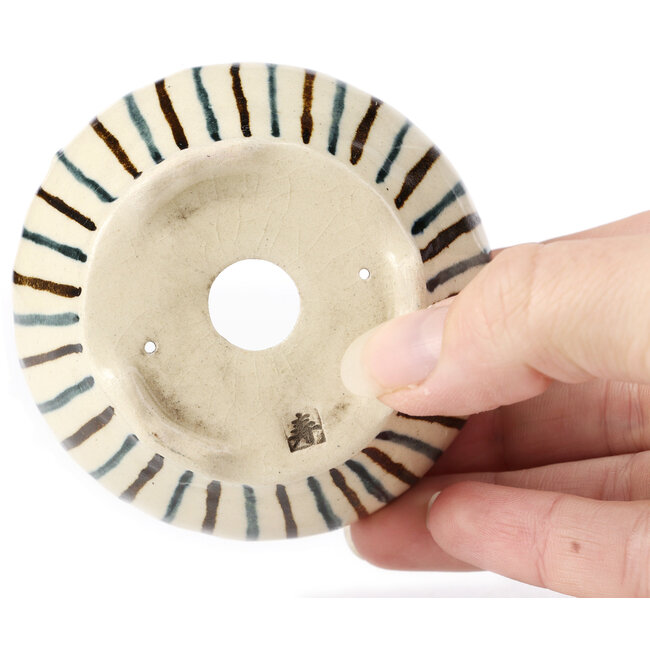 Pot à bonsaï rond multicolore blanc par Bonsai - 75 x 75 x 40 mm