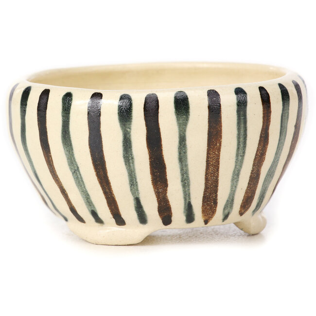 Vaso bonsai tondo bianco multicolore by Bonsai - 80 x 80 x 40 mm