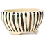 Pot à bonsaï rond blanc multicolore par Bonsai - 80 x 80 x 40 mm