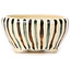Pot à bonsaï rond blanc multicolore par Bonsai - 80 x 80 x 40 mm