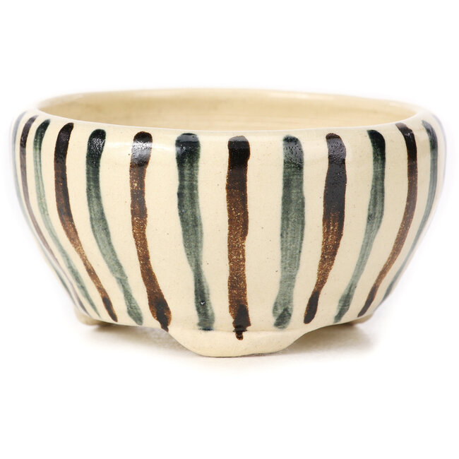 Round white multicolor bonsai pot by Bonsai - 80 x 80 x 40 mm