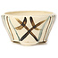 Pot à bonsaï rond multicolore blanc par Bonsai - 80 x 80 x 45 mm