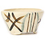 Vaso bonsai tondo bianco multicolore by Bonsai - 80 x 80 x 45 mm