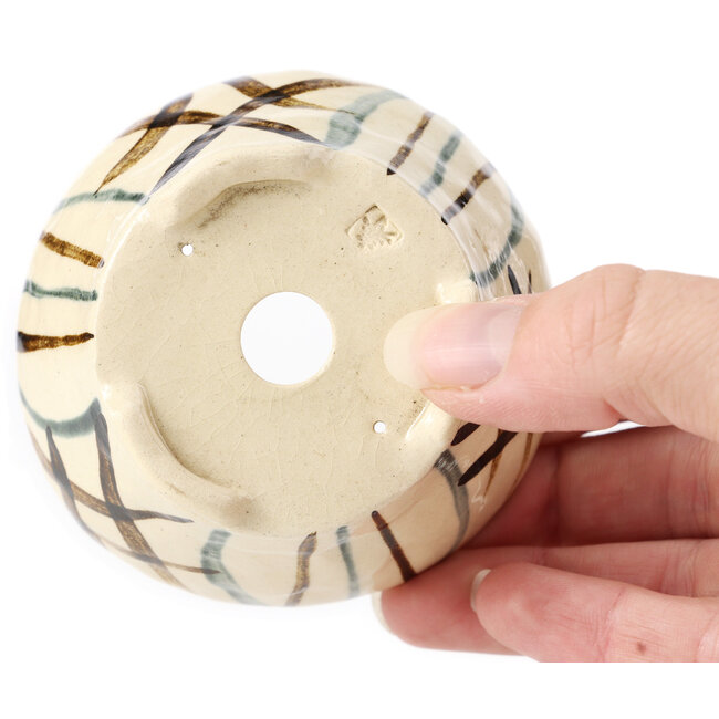 Pot à bonsaï rond multicolore blanc par Bonsai - 80 x 80 x 45 mm