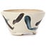 Round white multicolor bonsai pot by Bonsai - 85 x 85 x 45 mm