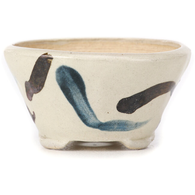 Pot à bonsaï rond blanc multicolore par Bonsai - 85 x 85 x 45 mm