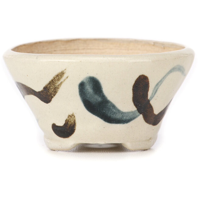 Vaso bonsai tondo bianco multicolore by Bonsai - 85 x 85 x 45 mm