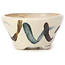 Pot à bonsaï rond blanc multicolore par Bonsai - 85 x 85 x 45 mm