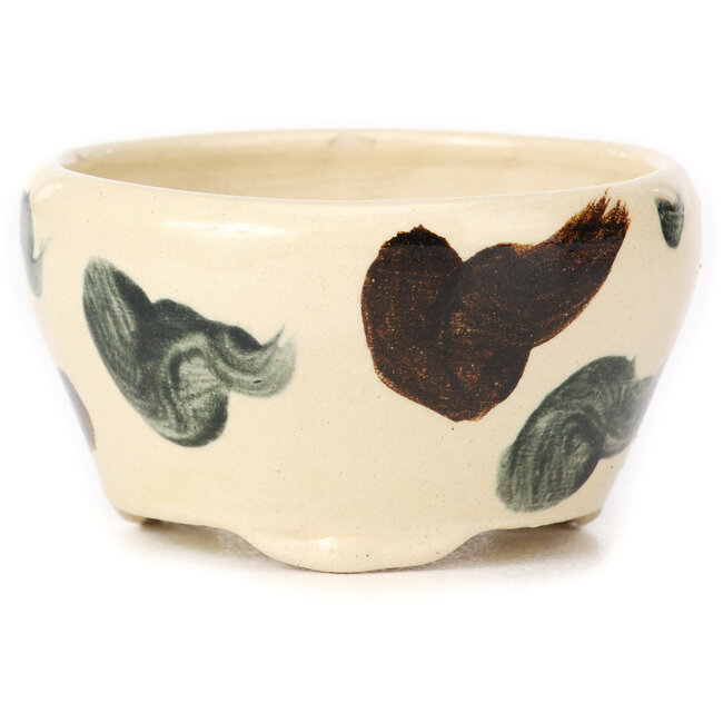 Maceta de bonsái redonda blanca multicolor de Bonsai - 70 x 70 x 40 mm