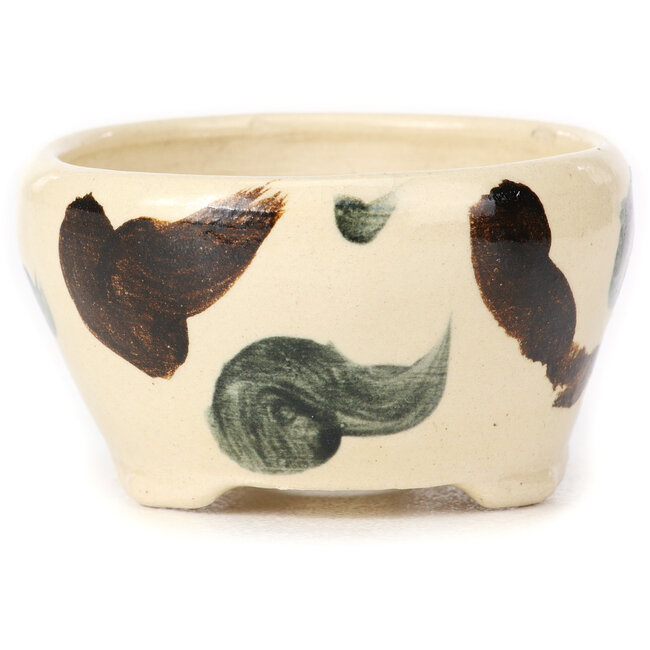 Pot à bonsaï rond multicolore blanc par Bonsai - 70 x 70 x 40 mm