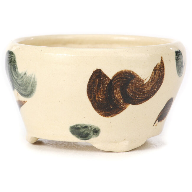 Vaso bonsai tondo bianco multicolore by Bonsai - 70 x 70 x 40 mm