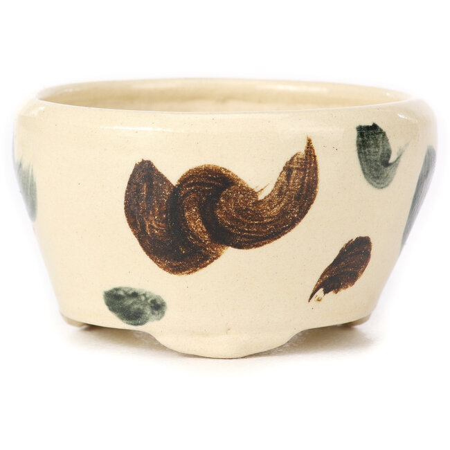 Vaso bonsai tondo bianco multicolore by Bonsai - 70 x 70 x 40 mm